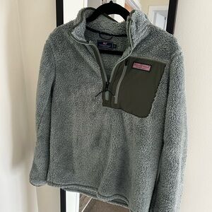 Light Green Men’s Sherpa Quarter-Zip Pullover